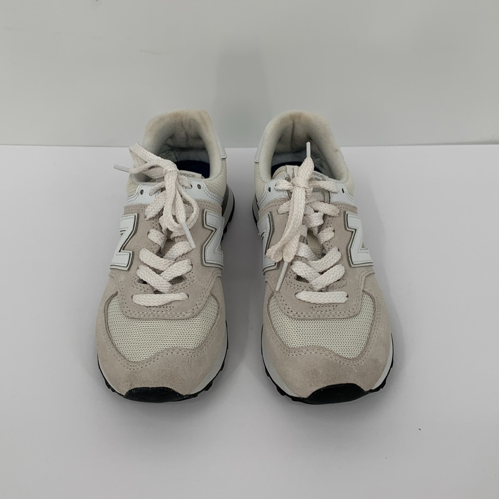 New Balance 574 Core sneakers shoe gray white mesh suede lace-up tie women 5 - Picture 4 of 7